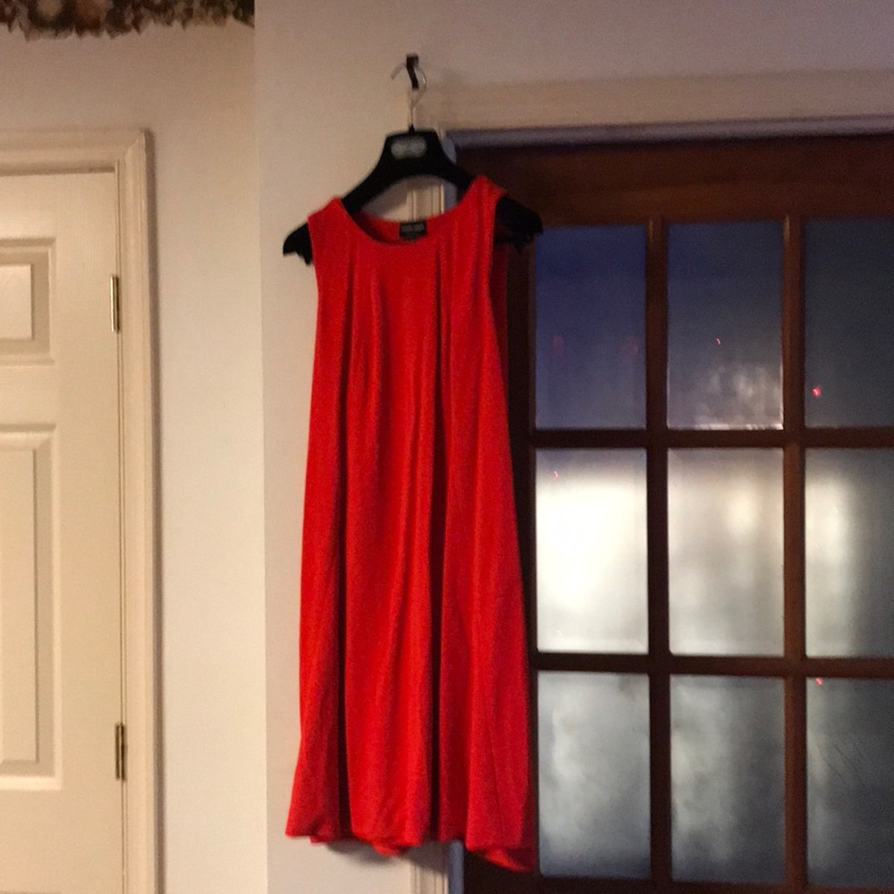 Giorgio Armani Red Evase Cape Dress